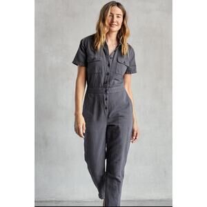 Outerknown Jumpsuit S.E.A. Size Small Gray Cotton Linen